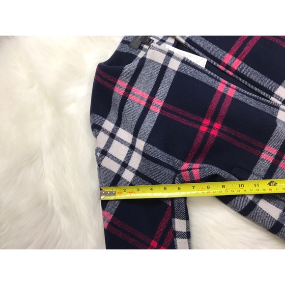 J. Crew Plaid Wool Bomber Navy - Picture 5 of 8